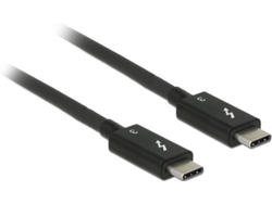 Cable USB DELOCK (USB-C - USB-C - 2 m - Negro)