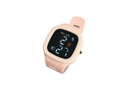 Reloj de pulsera electrónico multifuncional rosa claro para niños con funciones de reloj y utilidad. GOKOCO