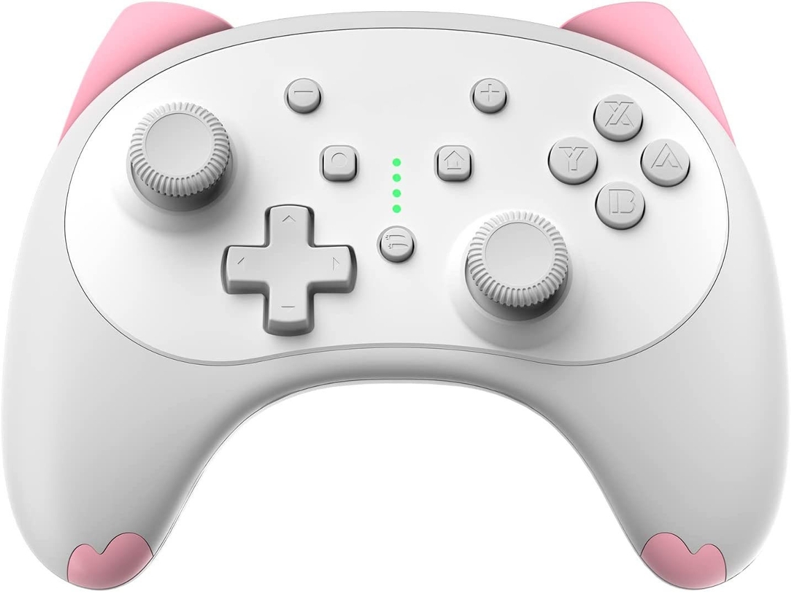 Controlador Ps4 Cat para Nintendo Switch Lindo Controlador Pro Inalámbrico Accesorios de Juego Kawaii Blanco YIZHOOD