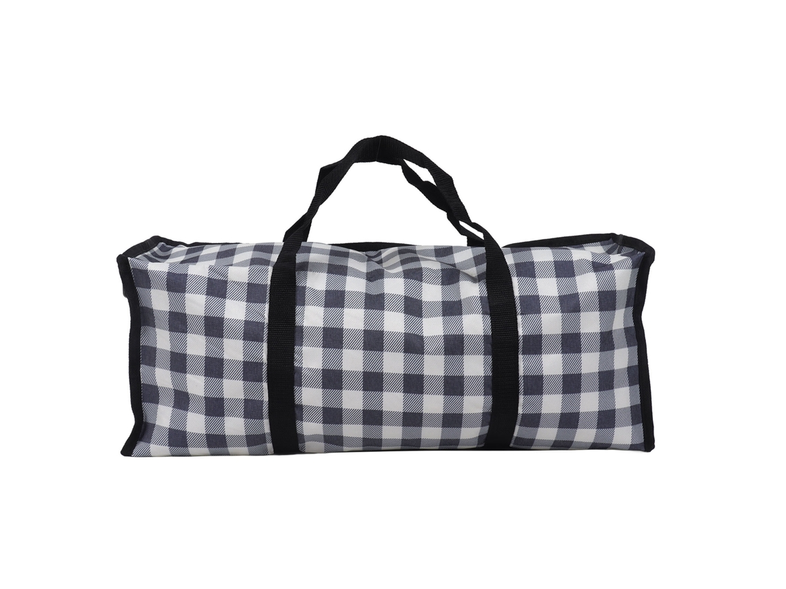Bolsa De Almacenamiento Transparente Con Cremallera Para Sombreros, Ropa Y Zapatos - Pvc Resistente A Cuadros Azules