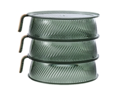 Cubierta aislante transparente verde para alimentos, apilable, multicapa, a prueba de polvo, cubierta térmica para almacenamiento de verduras, 3 capas NEVEANCE