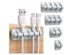Organizador De Cables paquete De 5 Mini Soportes Adhesivos Para Cables Para Una Mejor Gestión Del Cableado.