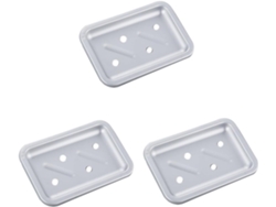 Juego de 3 estantes de baño vintage de aluminio negro, cesta de almacenamiento de pared de estilo antiguo para Slowmoose