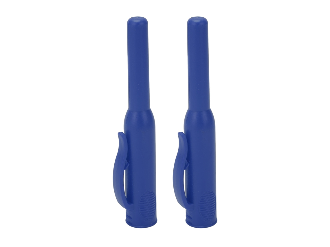 Estuche Para Lápices De Carpintero De 2 Piezas Con Punta Larga Y Orificio Profundo Con Clip, Color Azul.