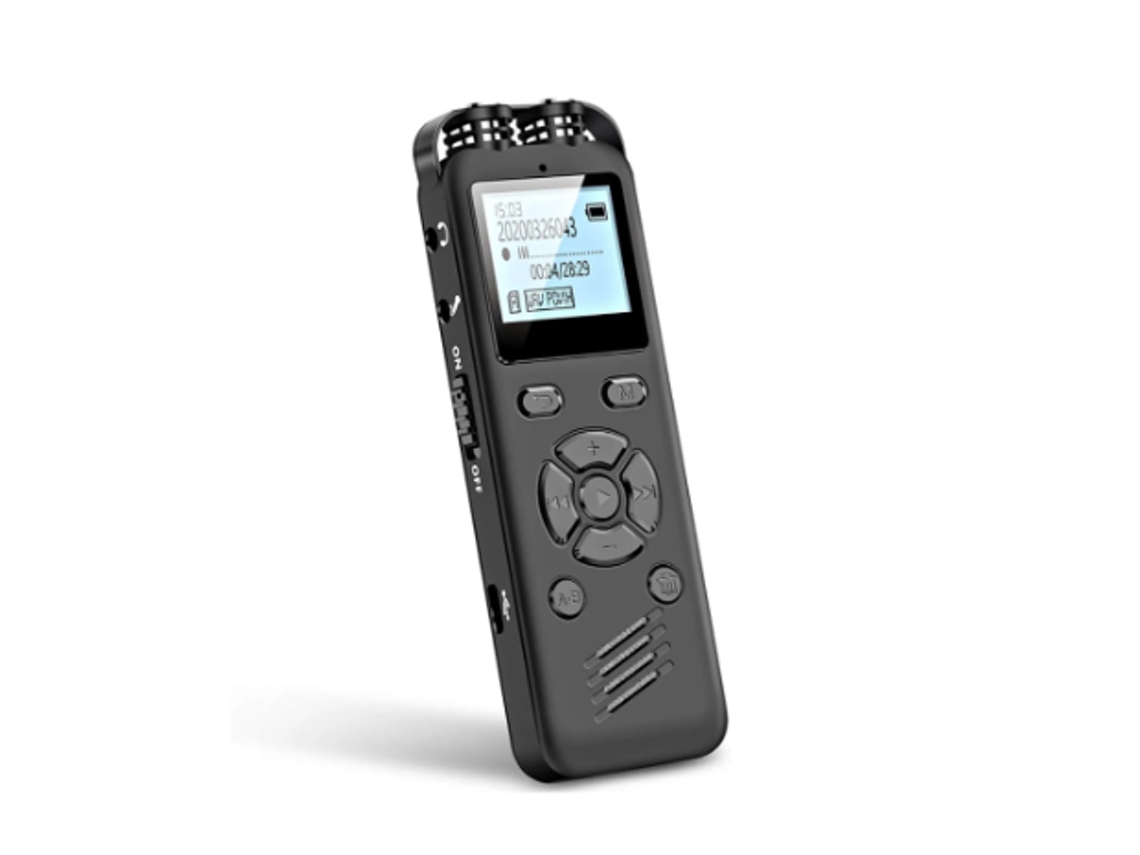 Grabadora de voz digital de 16 GB para conferencias y reuniones, con reproducción de audio de 1536 Kbps, color negro Yizhood