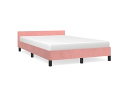 Maison Exclusive - Cama Con Cabecero Sin Colchón Terciopelo Rosa 120x200 Cm