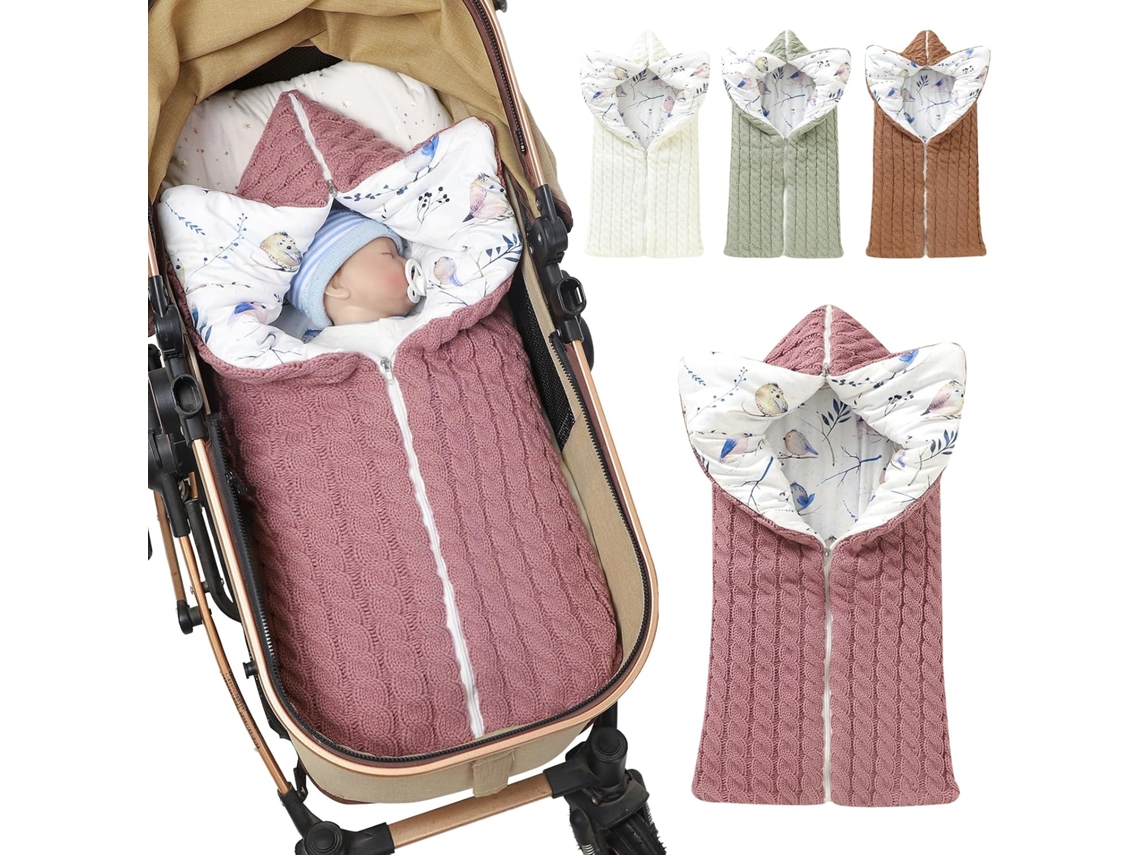 Manta Rosa Bebé – Saco Dormir, Carrinho, Recém Nascido