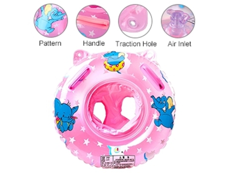 Juguete para la piscina - Flotador para bebé en color rosa elefante ZMDECQNA
