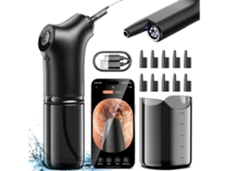 Limpiador de oídos eléctrico con cámara y 4 modos de limpieza para adultos, color negro USHION