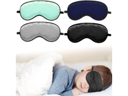 4 Antifaces De Seda Suave Para Niños Con Cinturón Ajustable Que Bloquea La Luz - Regalo Para Dormir