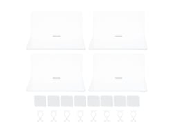 Estante Flotante De Pared De 4 Piezas, Estilo Moderno Y Conciso, Acrílico, Resistente A La Carga, Sin Perforaciones, Impermeable, Pequeño Estante Flo