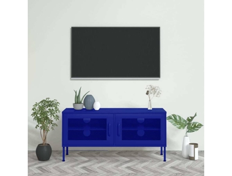 Mueble para la televisión VIDAXL Azul Acero (105x35x50 cm)