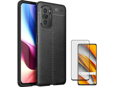 Funda y Protector Xiaomi Poco F3 Rugged Leather Negro