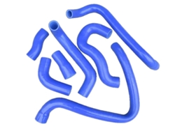Manguera de radiador, material de silicona, resistente a alta presión, azul.
