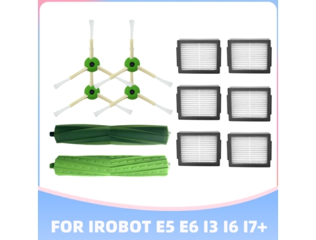 Bolsa de polvo con filtro Hepa de Cepillo Lateral principal para Irobot Roomba EI Series E5 / E6 / I3 / I6 / I7 / I7, repuesto de Robot aspirador