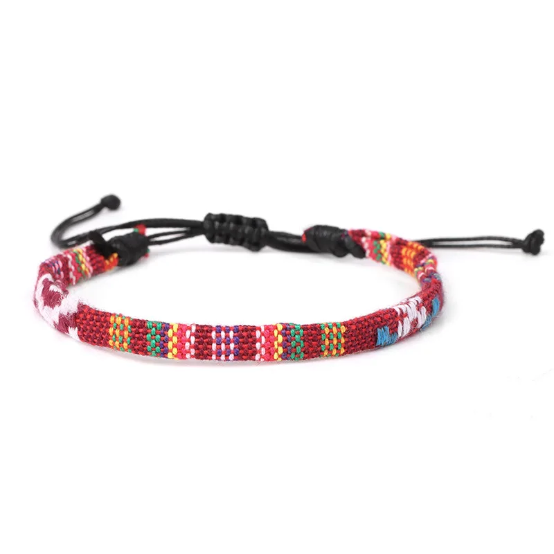 Pulseras de pareja hechas a mano de estilo bohemio con cuentas y detalles trenzados, ajustables. MDUG
