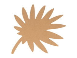 Silueta hoja de palmera de madera MDF 15 cm ARTEMIO