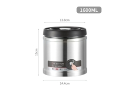 Nevera portátil MDUG para café envasado al vacío en acero inoxidable 304, con filtro a presión, 1600 ml
