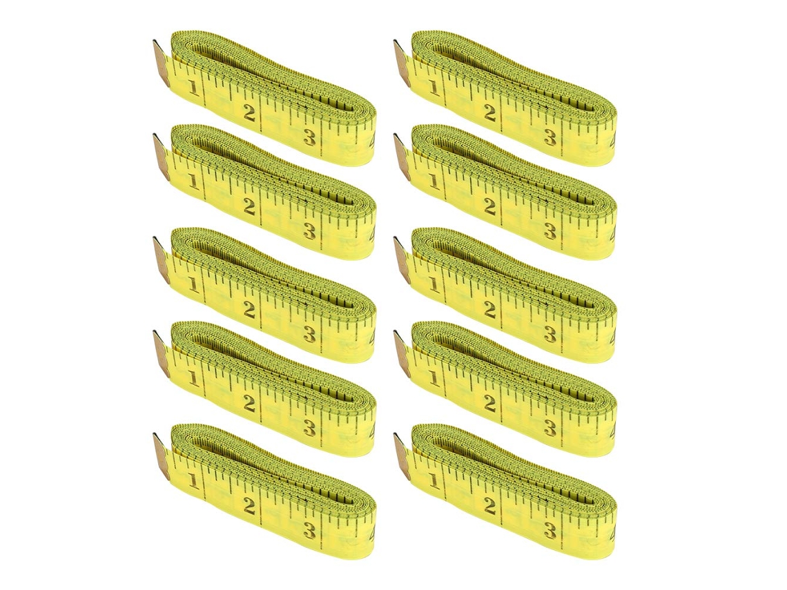 Juego De 10 Cintas Métricas Flexibles Para Medir El Cuerpo Con Pestañas Metálicas.