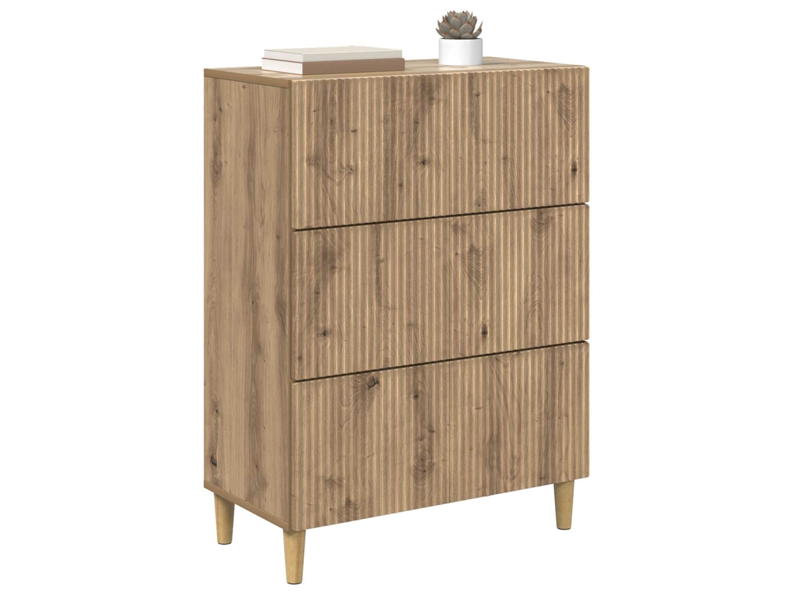 Maison Exclusive - Cajonera Roble Artesanal 66 X 34,5 X 90 Cm Madera De Ingeniería