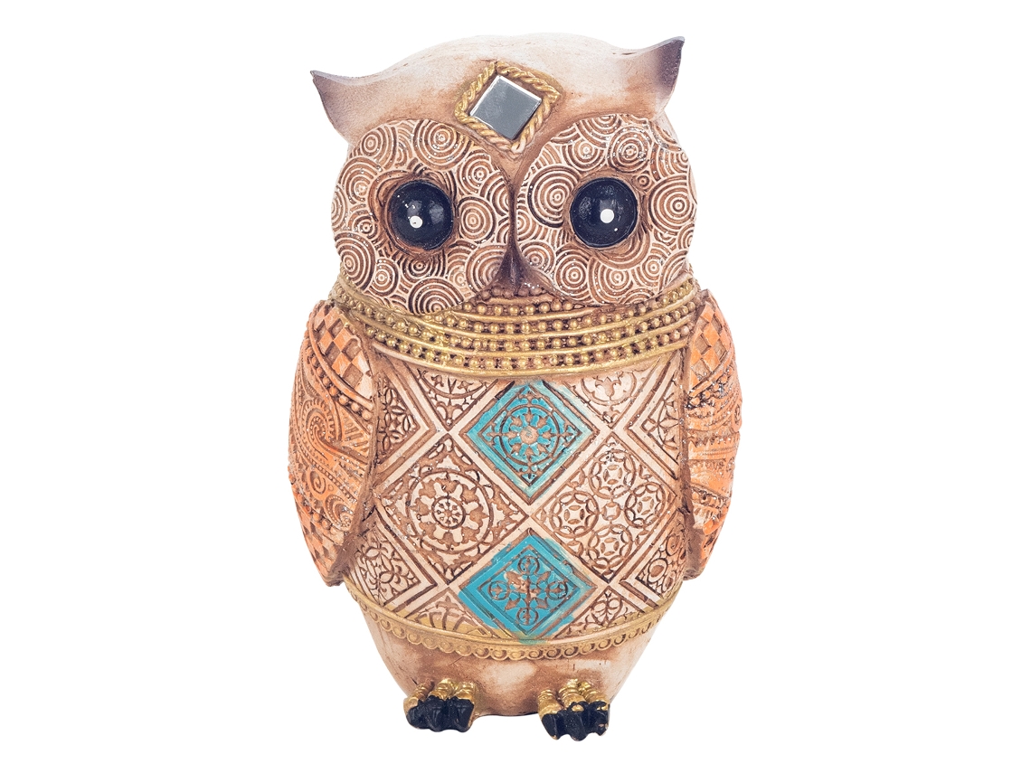 ORIGEN Home Decor Buho Buhos Figura de Búho Marrón - 13x9x7cm BY SIGRIS