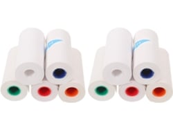 Paquete de 10 rollos de papel térmico para recargar cámaras instantáneas.