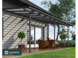 CANOPIA Feria Pérgola Cobertor de Terraza de Aluminio 3X6,1 m Gris
