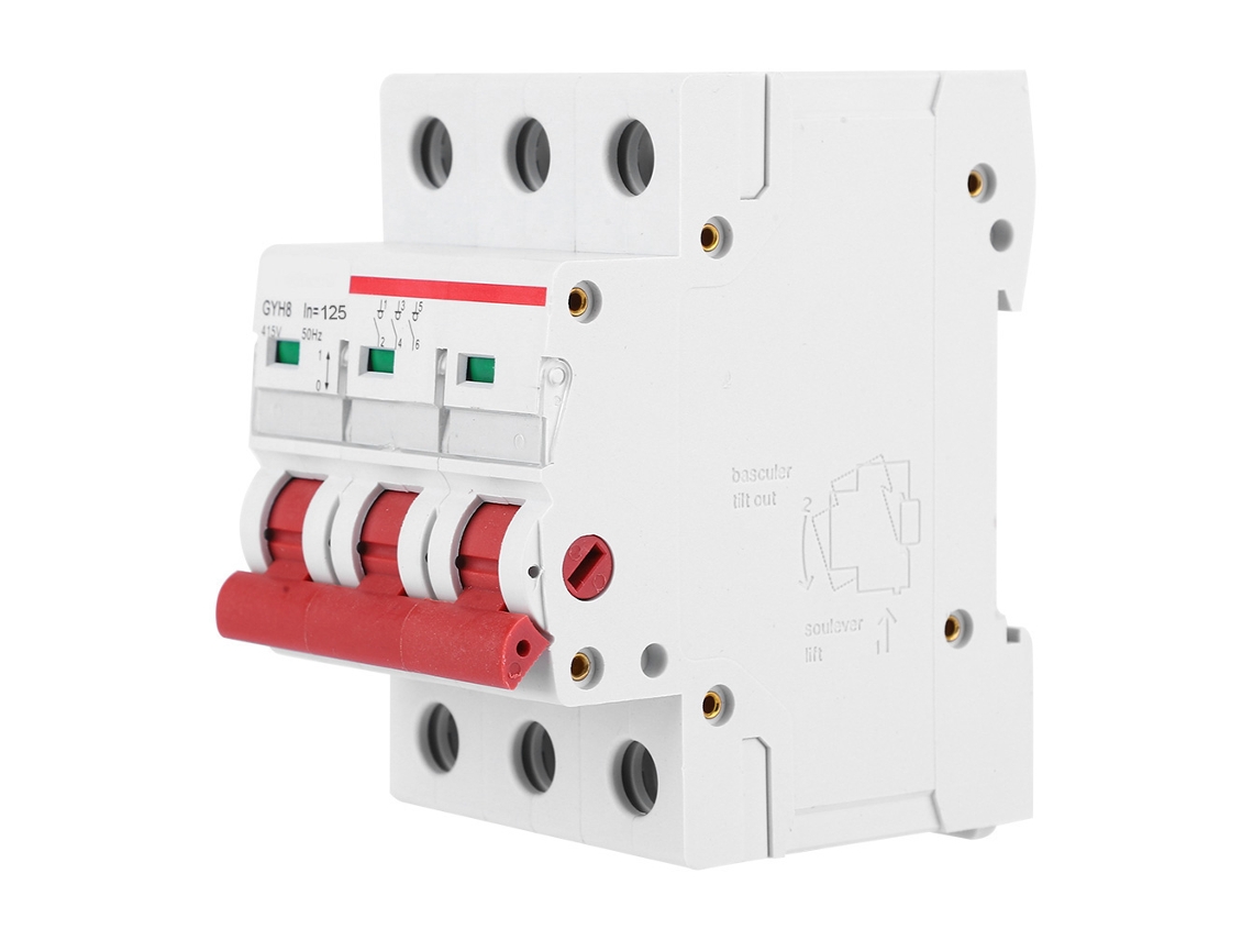 2026dz-interruptor De Circuito Miniatura 3p 125a 415vac Para Edificios Industriales Protección Isolante