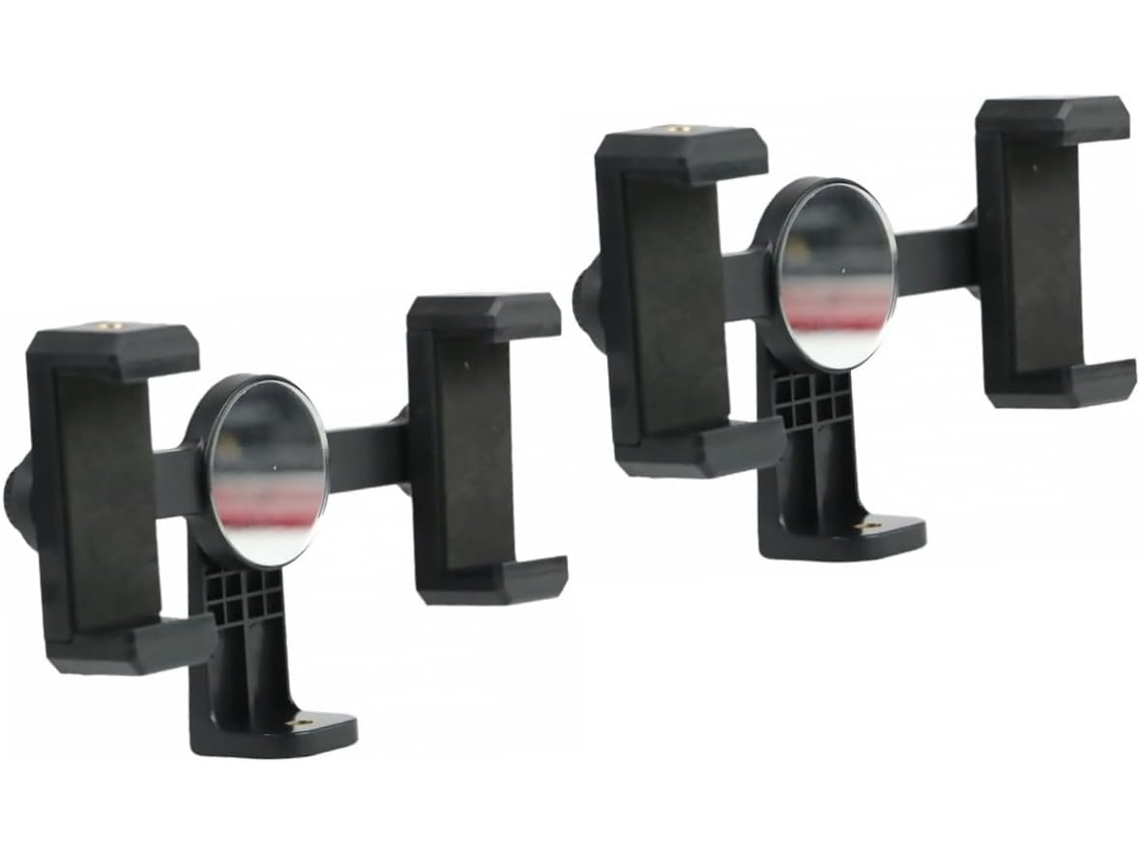 Soporte Para Teléfono De 2 Piezas Para Streaming, Doble Estante, Espejo De Maquillaje