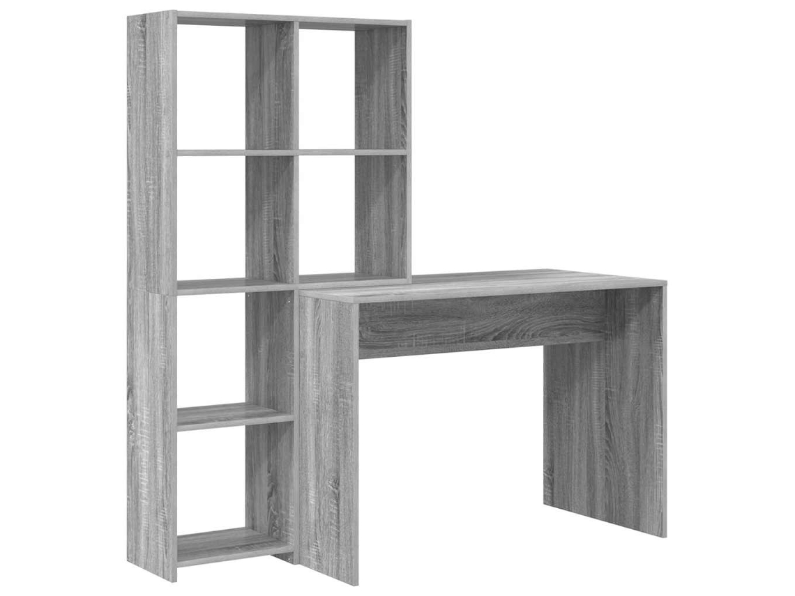 Escritorio Sonoma Gris | Escritorio de escritura 138,5 x 55 x 143 cm Madera procesada