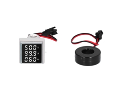 Lámpara Indicadora Led Digital Cuadrada Con 3 Pantallas, Señal, 60-500v Ca 0-100a St17vah Blanca