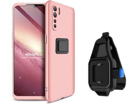 Funda Oppo A91 Slim Armor 360º con Soporte para la Cintura Rosa