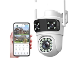 Cámara Ptz 4g/wi-fi Con Tres Lentes, Detección De Movimiento Y Visión Nocturna.