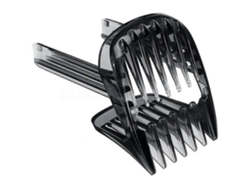 Pente ajustável de 1 a 7 mm para máquinas de cortar cabelo HC9450, HC9490, HC9452, HC7460 e HC7462, em plástico cinza.