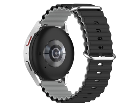 Correa de Silicona bicolor ajustable 20mm para Huami Amazfit GTS 4/GTS 4 Mini/GTS 3 - negro/gris