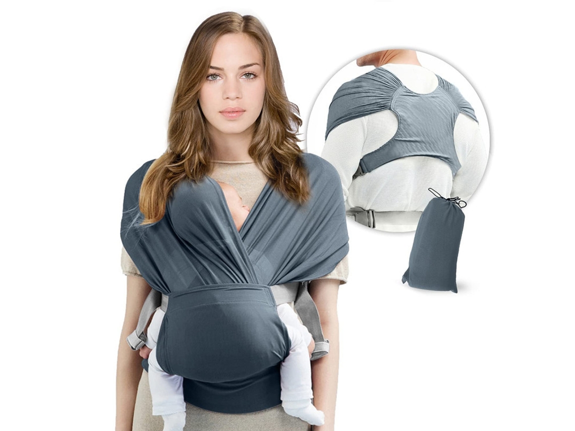 Portabebés Tipo X De Malla Para Verano, Portabebés Cruzado Para Bebés Y Niños Pequeños (gris) Czhhmart