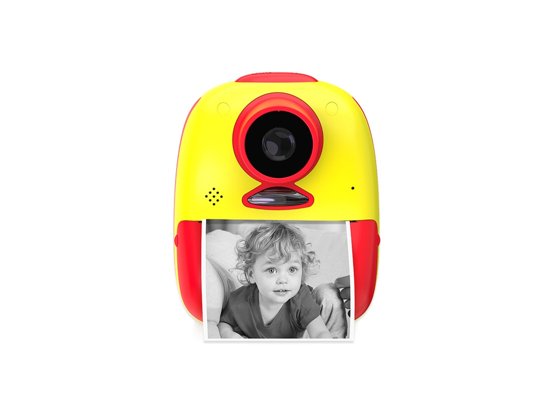Linda cámara de juguete Polaroid HD para niños que puede tomar e imprimir fotos [Roja y amarilla]
