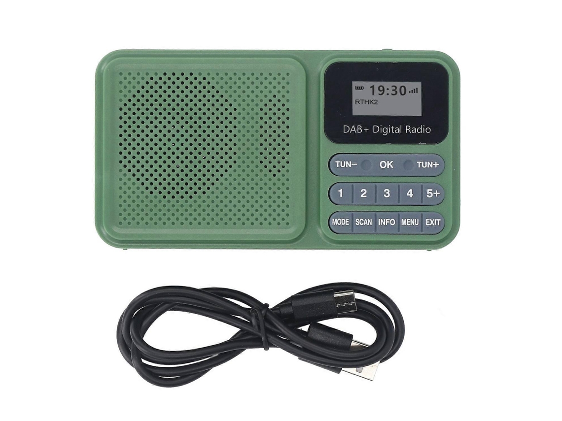 Radio DAB con energía solar, altavoz Bluetooth estéreo de 3 W, tarjeta de memoria, reproducción de música USB, radio digital Chennnls