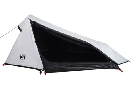 vidaXL Tienda de campaña túnel 1 persona tela opaca impermeable blanco