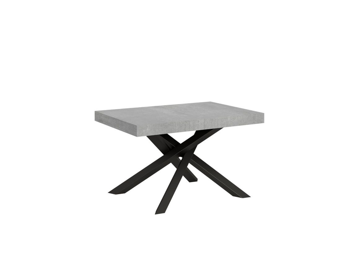Mesa extensible Volantis de hormigón 140/400x90 cm con patas antracita Itamoby