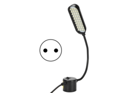 Lámpara LED de bajo consumo para máquina de coser 2026 con manguera ajustable de 360° y enchufe magnético.