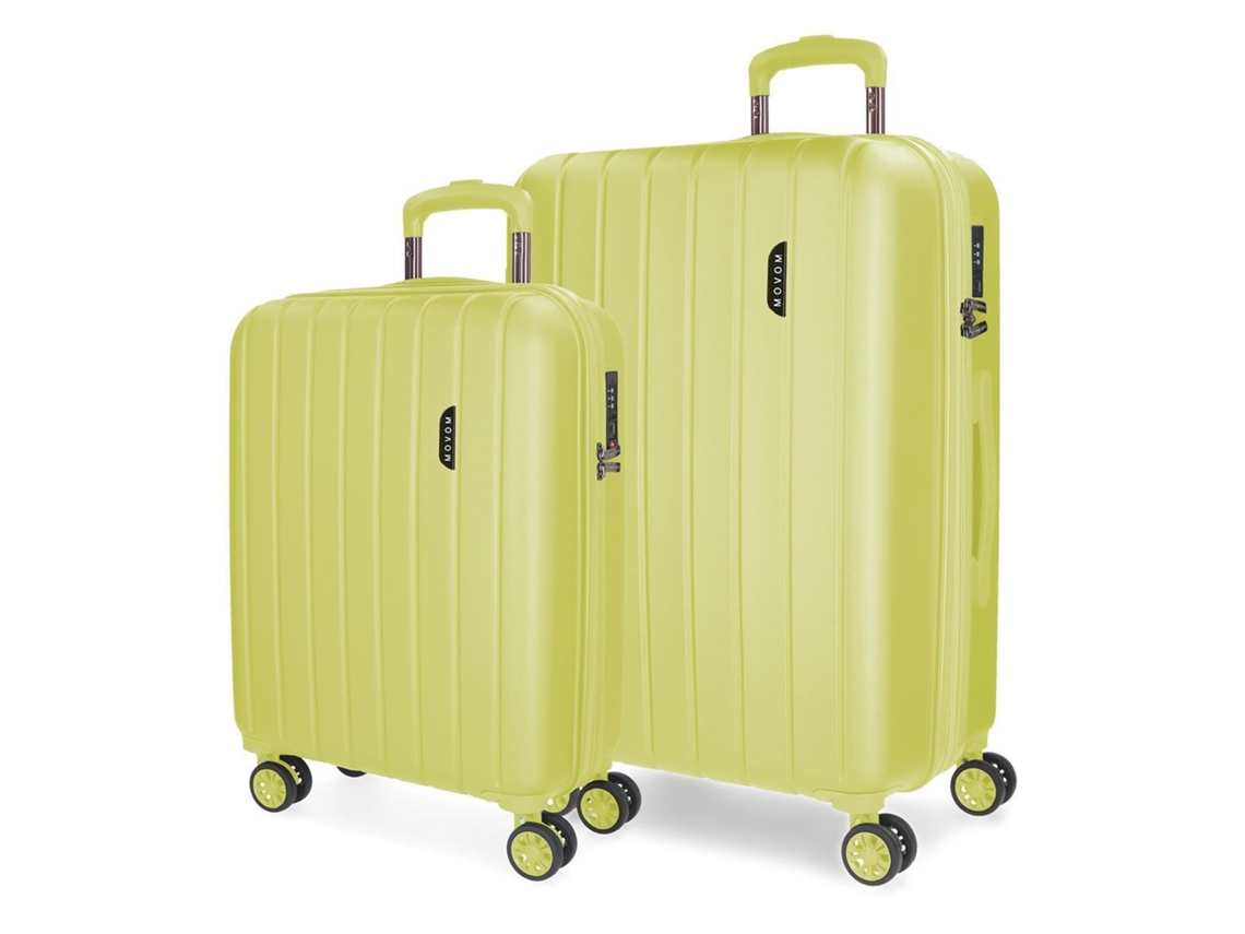 MOVOM Juego De Maletas ABS Rígida Wood Amarillo