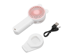 Ventilador USB portátil con 5 aspas y base desmontable - Blanco