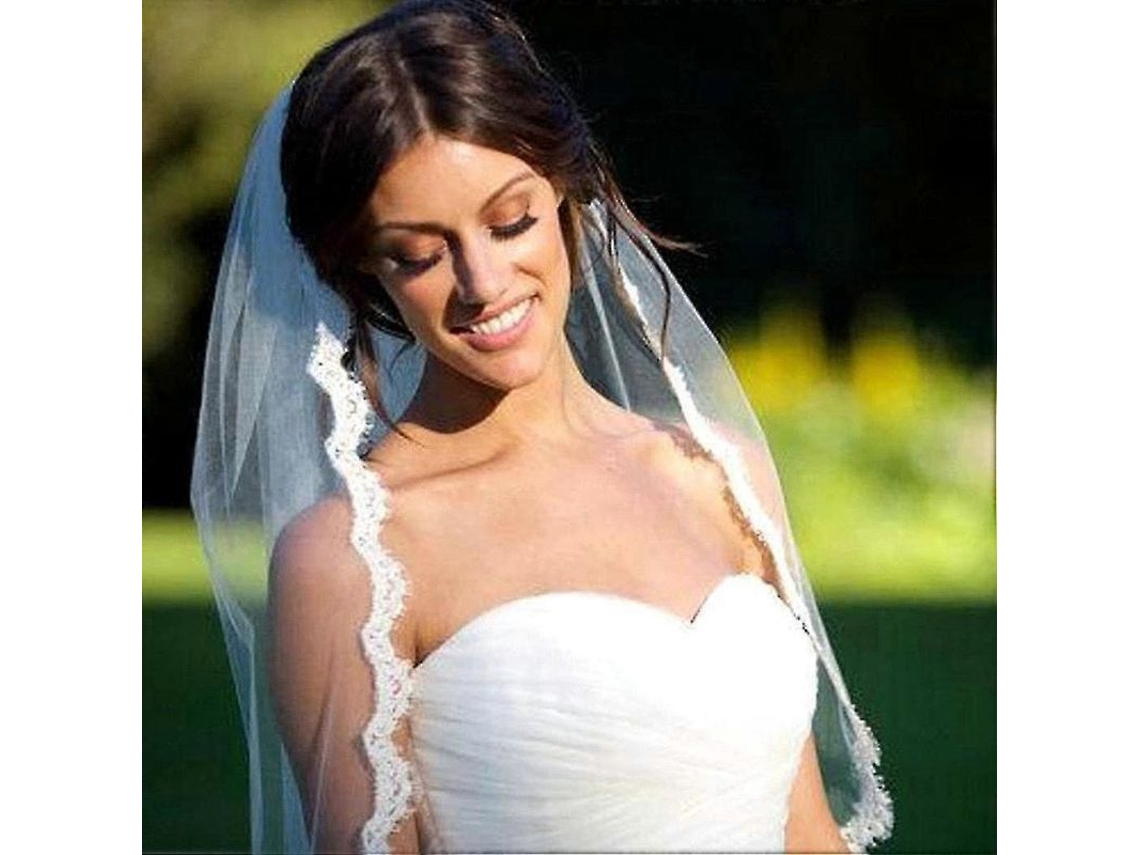 2026-peineta De Velo De Novia Con Encaje Catédral Suave Color Blanco Accesorio Boda 35.4 Pulgadas