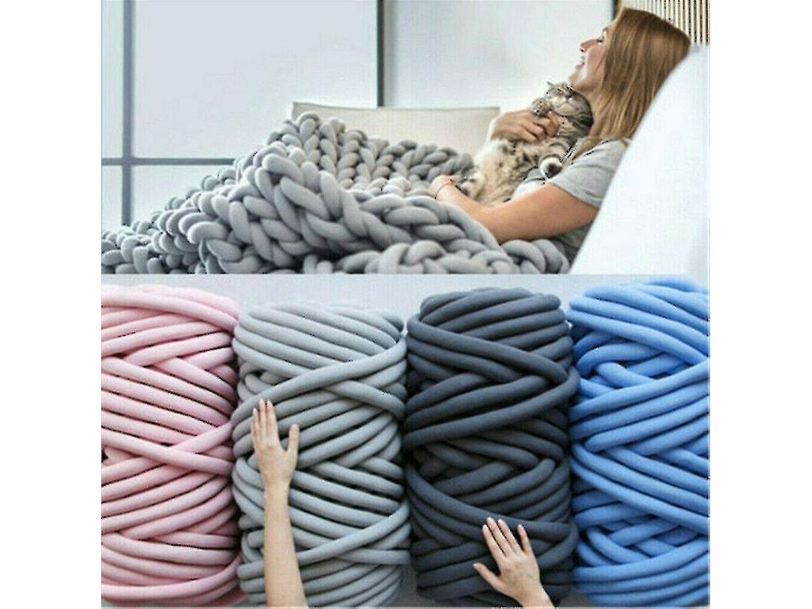 2026-hilo Grueso Diy Para Tejer Mantas Y Almohadas De Lana Gorda 500g/1kg De Alta Calidad
