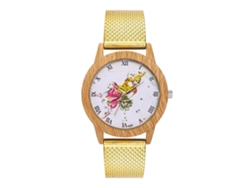 Reloj De Pulsera Unisex De Cuarzo Con Correa De Malla Moderna (dorado)