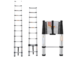 Escalera telescópica, construcción robusta, diseño que ahorra espacio, 3,2 m (10,5 pies)