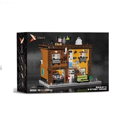 (66056) 2284 Piezas Bloques De Construcción De La Historia De Ashley, Bloques De Construcción Modelo Moc De Casa Retro Con Automóvil