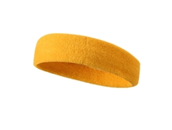 Diadema deportiva de algodón, protege la cabeza del sudor, ideal para practicar deportes. Mdug (amarilla)