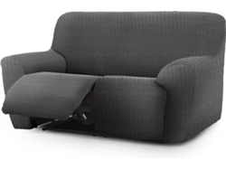Funda de Sofá Relax Extensible 2 Plazas Derecha EYSA Premium Jaz Tejido Multielástico (200 x 70 x 120 cm - Poliéster y Algodón - Gris Oscuro)